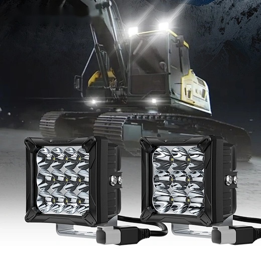 Square 4" 120W Mining & Agro Work Light vista 2